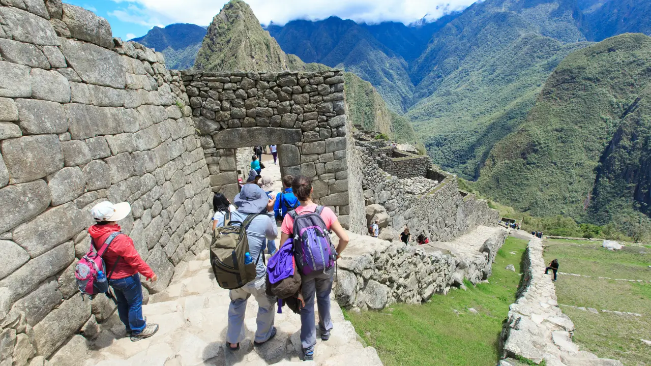 Escada Inca em Machu Picchu