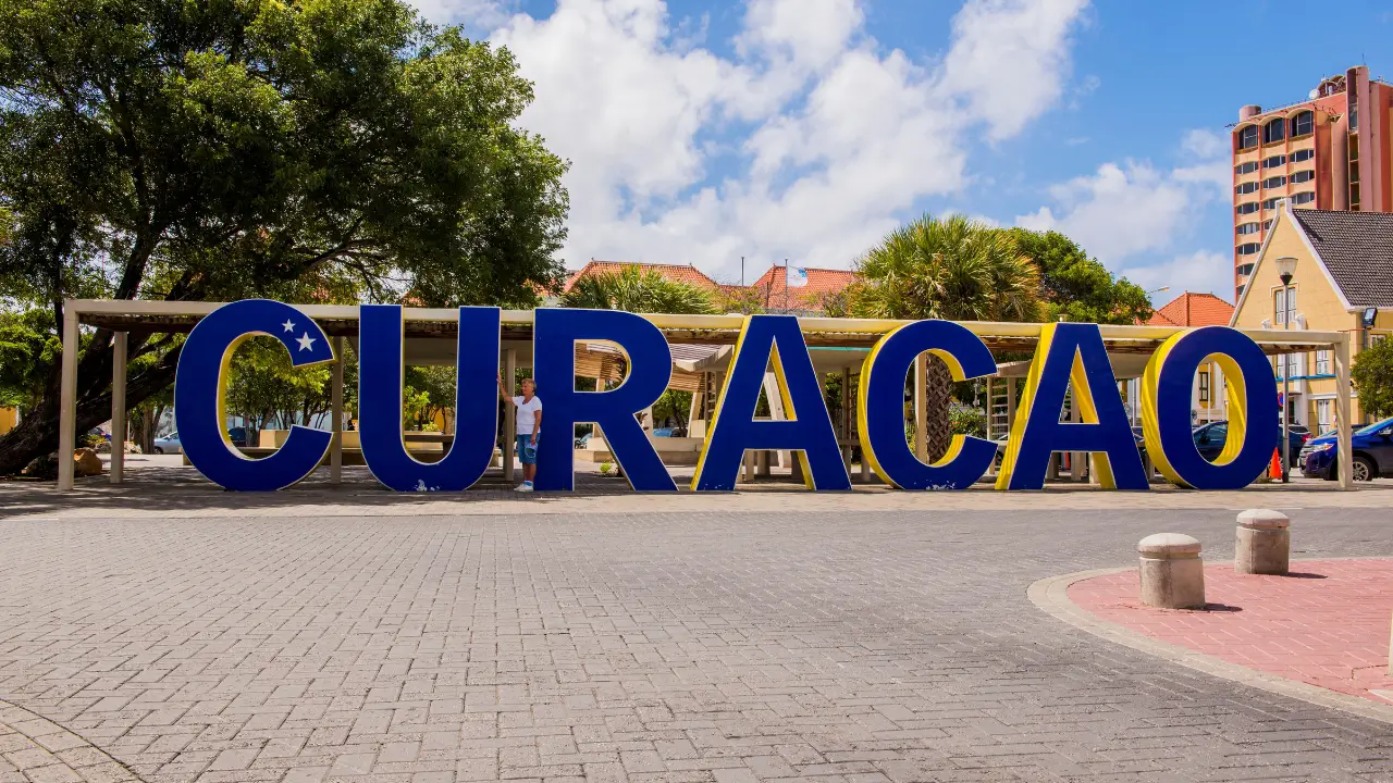 Placa com o nome de Curaçao