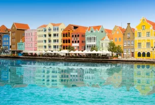 Prédios coloridos de Curaçao