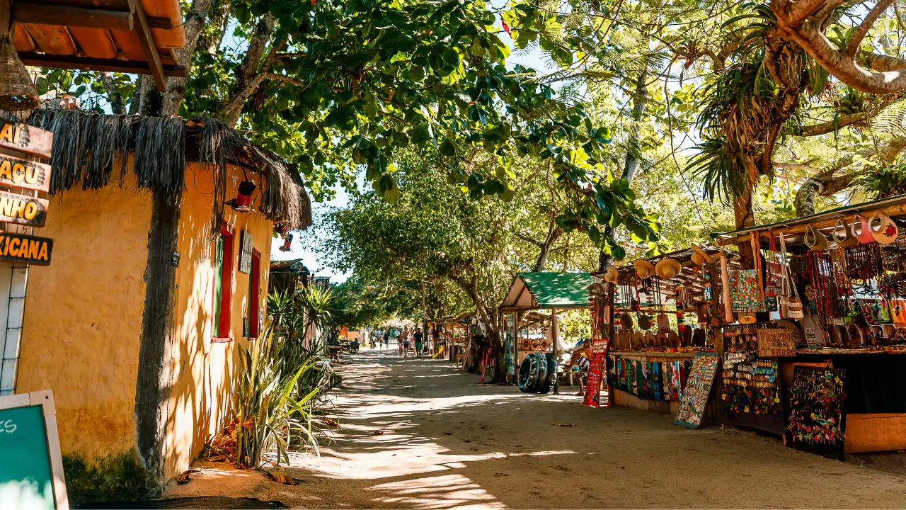 Vila de Caraíva na Bahia