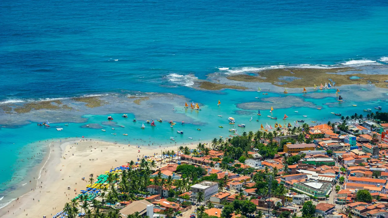 Vista aérea da Praia de Porto de Galinhas