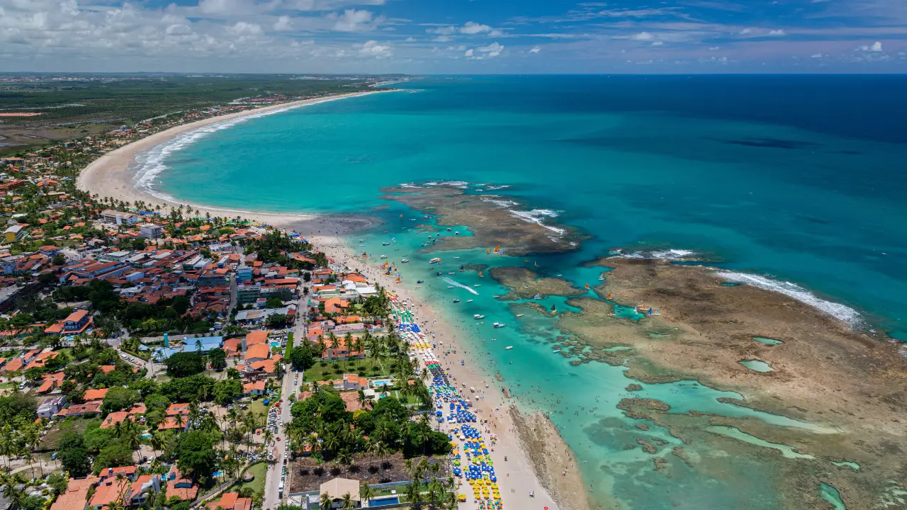 Vista de cima da Praia de Porto de Galinhas