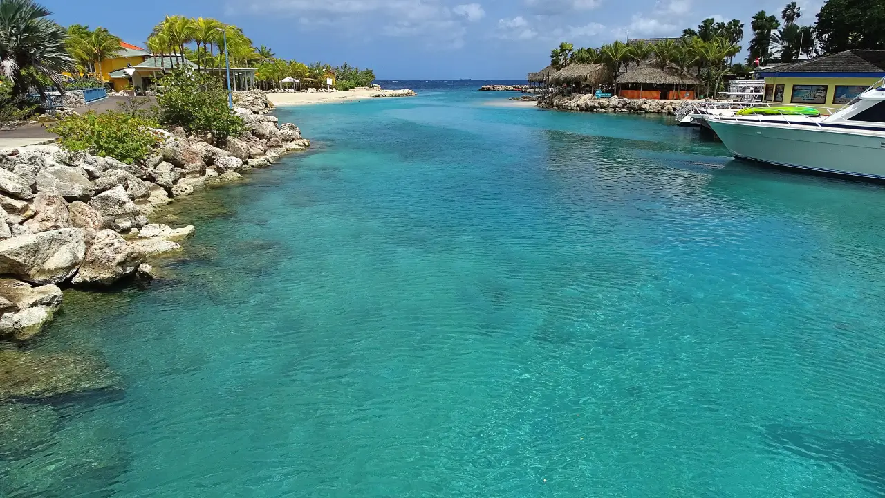 Vista do mar de Curaçao