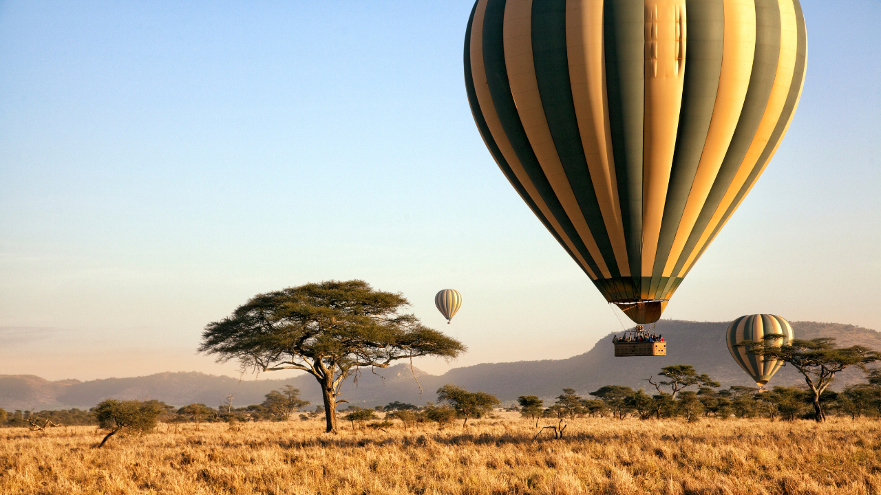 Voo de balão no Serengeti