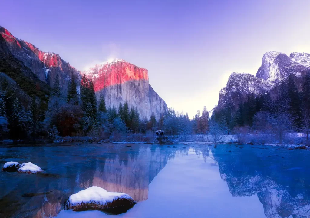 Parque Nacional de Yosemite no inverno