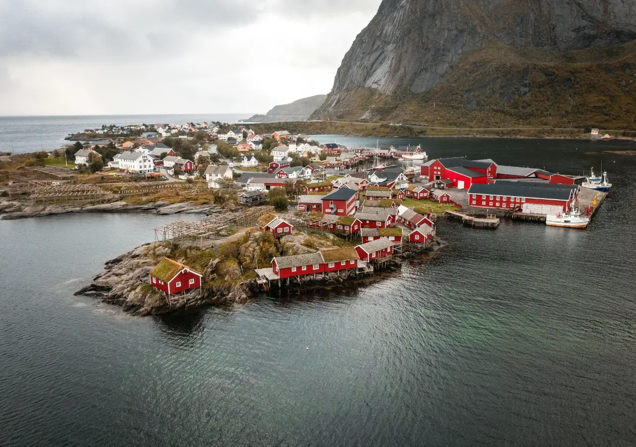 Ilhas Lofoten no inverno