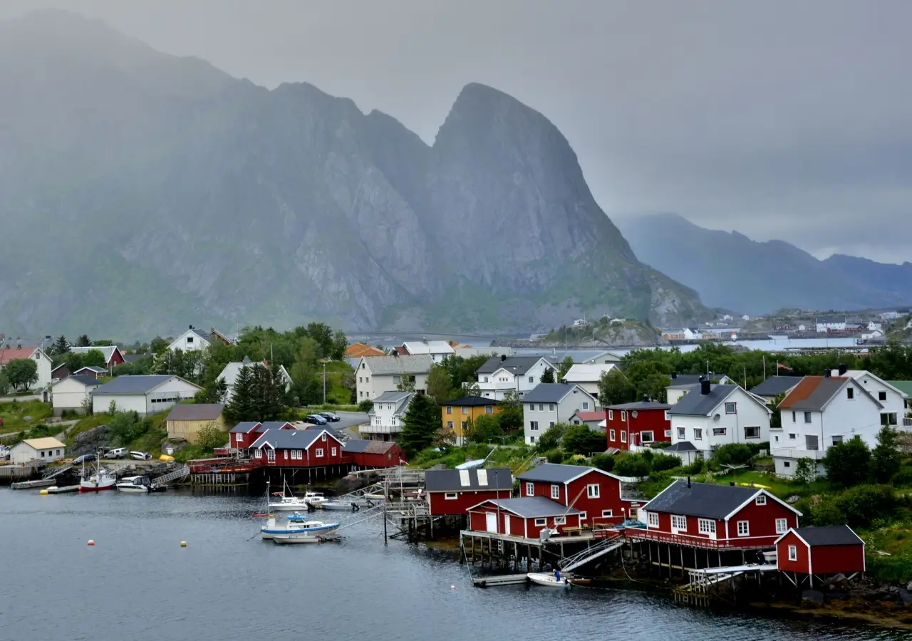 Ilhas Lofoten no inverno