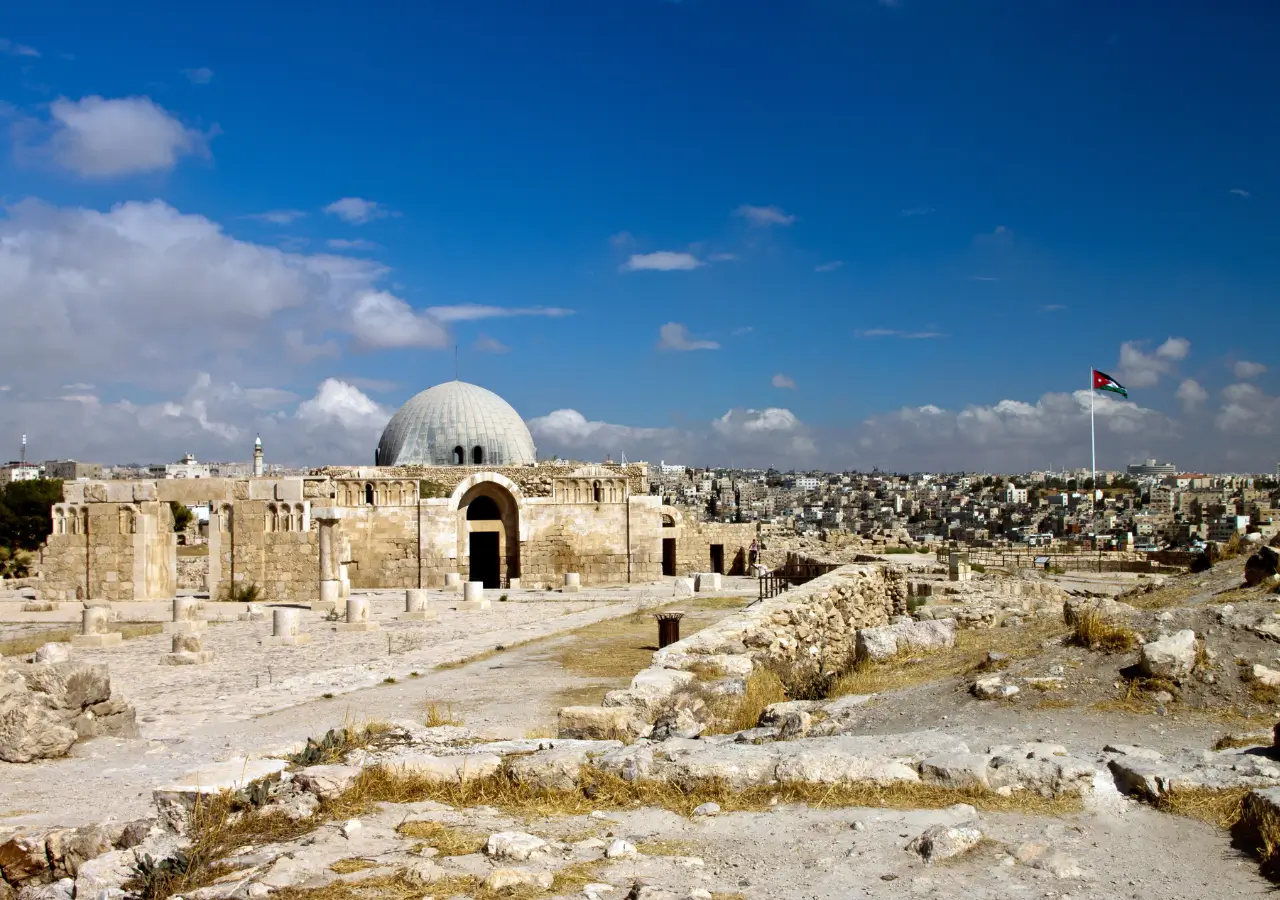 Palácio Umayyad, localizado na Colina da Cidadela de Amã