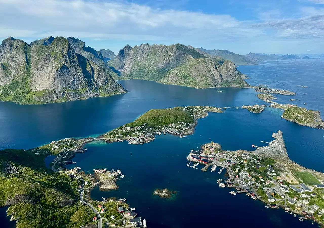 Vista aérea Ilhas Lofoten